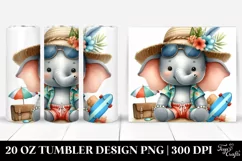 Colorful Baby Elephant Summer | 20 Oz Tumbler Product Image 1