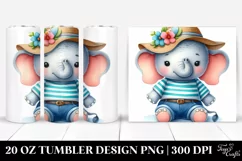 Colorful Baby Elephant Summer | 20 Oz Tumbler Product Image 1