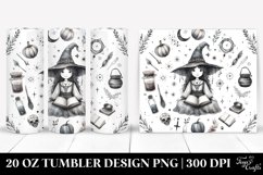 Washed Watercolor Funny Witch | 20 oz Tumbler Product Image 1