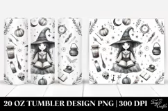 Washed Watercolor Funny Witch | 20 oz Tumbler Product Image 1