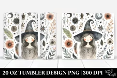 Washed Watercolor Funny Witch | 20 oz Tumbler Product Image 1