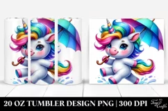 Funny Cute Unicorn Running with Cool Haircut Product Image 1