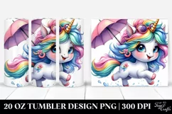 Funny Cute Unicorn Running with Cool Haircut Product Image 1