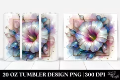 Abstract Glossy Morning Glory Tumbler | 20 oz Tumbler Product Image 1