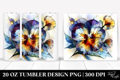 Marble Pansy Elegance 20 oz Tumbler Product Image 1