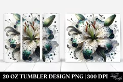 Marble Glossy Lily Splendor 20 oz Tumbler Product Image 1