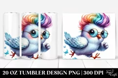 Cute Baby Dove Running 20 Oz Tumbler Product Image 1