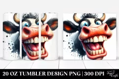 Funny Cow Portrait | 20 Oz Tumbler Product Image 1