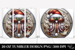 Stained Present with Santa 20 Oz Tumbler, High-Res Product Image 1