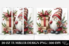 Detailed Gnome with Giftbox 20 Oz Tumbler, High-Res Product Image 1