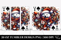 Polar Bear with Santa Hat 20 Oz Tumbler Product Image 1