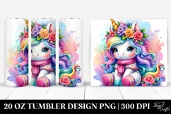 Vibrant Baby Unicorn Tumbler Design Product Image 1