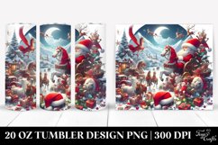 Digital Santa Hat 20 Oz Tumbler, Transparent Product Image 1