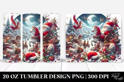 Santa Hat Digital Clipart 20 Oz Tumbler Product Image 1