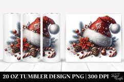 Digital Santa Hat 20 Oz Tumbler, Transparent Product Image 1