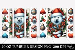 Polar Bear with Santa Hat 20 Oz Tumbler Product Image 1