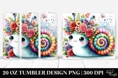 Cute Snail with Flower Crown | 20 oz Tumbler Product Image 1