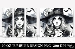 Washed Watercolor Gothic Witch | 20 oz Tumbler Product Image 1