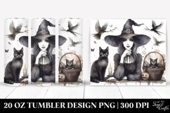 Washed Watercolor Gothic Witch | 20 oz Tumbler Product Image 1