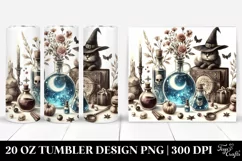 Washed Watercolor Retro Witch | 20 oz Tumbler Product Image 1
