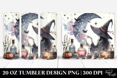 Washed Watercolor Retro Witch | 20 oz Tumbler Product Image 1