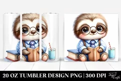 Baby Sloth Storybook Tumbler Design Product Image 1