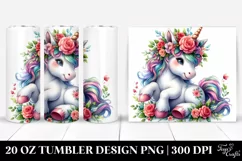 Playing Baby Unicorn, 20 oz Tumbler Product Image 1