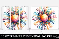 Colorful Sun Watercolor | 20 Oz Tumbler Product Image 1