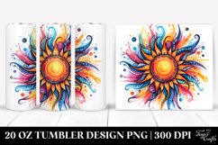 Colorful Sun Watercolor | 20 Oz Tumbler Product Image 1