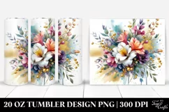 Vibrant Bouquet Abstract | 20 Oz Tumbler Product Image 1