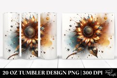 Shiny Sunflower Abstract | 20 Oz Tumbler Product Image 1