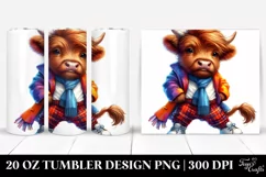 Cute Baby Highlandcow Dancing with Cool Haircut | 20 oz Product Image 1