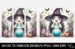 Watercolor Retro Excited Witch | 20 oz Tumbler Product Image 1