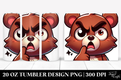 Cute Cartoon Bear Design, Trending 20 Oz Tumbler Product Image 1