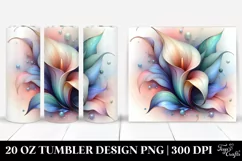 Glossy Calla Lily Art, Transparent 20 Oz Tumbler Product Image 1