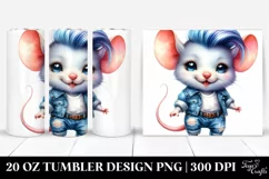Cute Baby Mouse Dancing with Cool Haircut | 20 oz Tumbler Product Image 1
