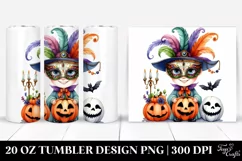 Funny Halloween Clipart with Masquerade | 20 oz Tumbler Product Image 1