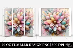 Shiny Dahlia Retro Frame | 20 oz Tumbler Product Image 1