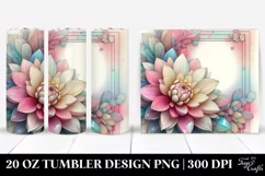 Shiny Dahlia Retro Frame | 20 oz Tumbler Product Image 1