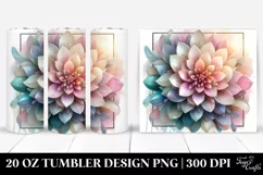 Shiny Dahlia Retro Frame | 20 oz Tumbler Product Image 1