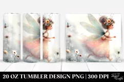 Whimsical Running Fairy, Transparent 20 Oz Tumbler Product Image 1