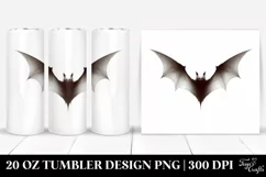 Simple Bat Clipart, Transparent 20 Oz Tumbler Product Image 1
