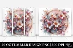 Glossy Cherry Blossom Metallic | 20 oz Tumbler Product Image 1