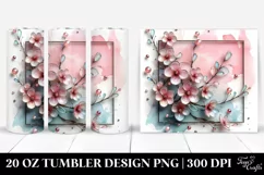 Glossy Cherry Blossom Metallic | 20 oz Tumbler Product Image 1