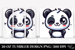 Joyful Panda with Silly Smirk 20 Oz Tumbler Product Image 1