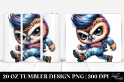Cute Baby Owl Running 20 Oz Tumbler Product Image 1