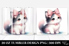 Cute Playful Cat, High-Res 20 Oz Tumbler Product Image 1