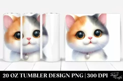 Cute Playful Cat, High-Res 20 Oz Tumbler Product Image 1