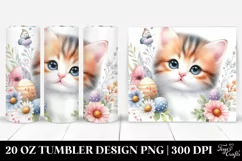 Cute Playful Cat, High-Res 20 Oz Tumbler Product Image 1