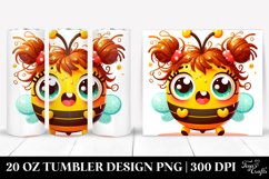 Colorful Cartoon Crazy Looking Baby Bee | 20 Oz Tumbler Product Image 1